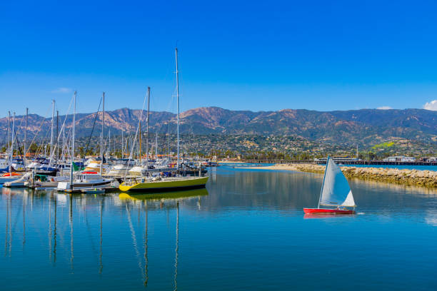 istock Santa Barbara Harbor filled with boats 1032371690