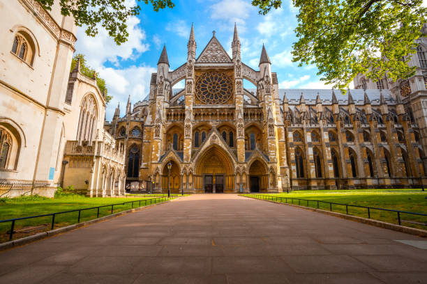 abadía de westminster - iglesia colegial de st peter en westminster en londres, reino unido - abadía de westminster fotografías e imágenes de stock