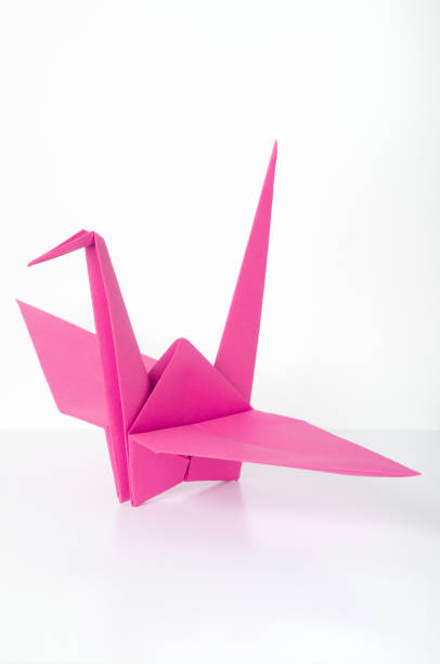istock Pink Origami Crane 1032393528
