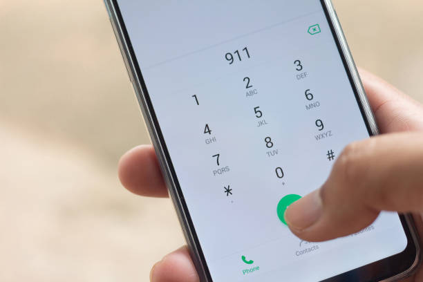 istock Emergency and urgency, dialing 911 on smartphone screen. 1032413480