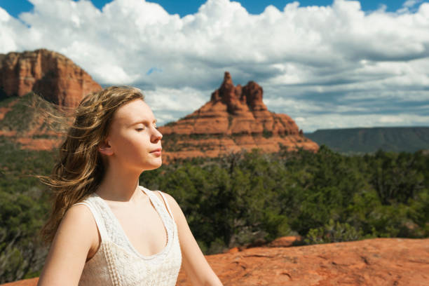istock Meditating on red rocks of Sedona 1032422692