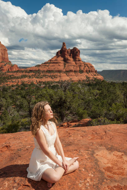 istock Meditating on red rocks of Sedona 1032422694