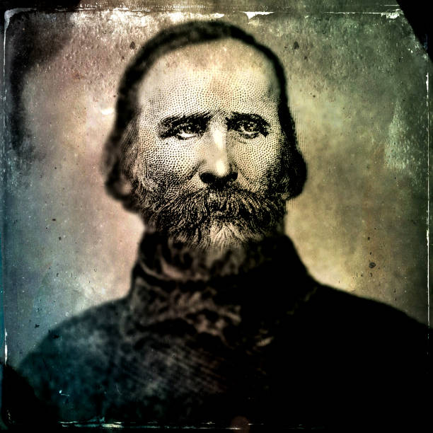 giuseppe garibaldi 1807-1882 - heroes fame old fashioned men stock-grafiken, -clipart, -cartoons und -symbole