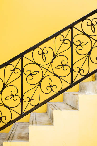 istock Ornate handrail of wrought iron 1032428440
