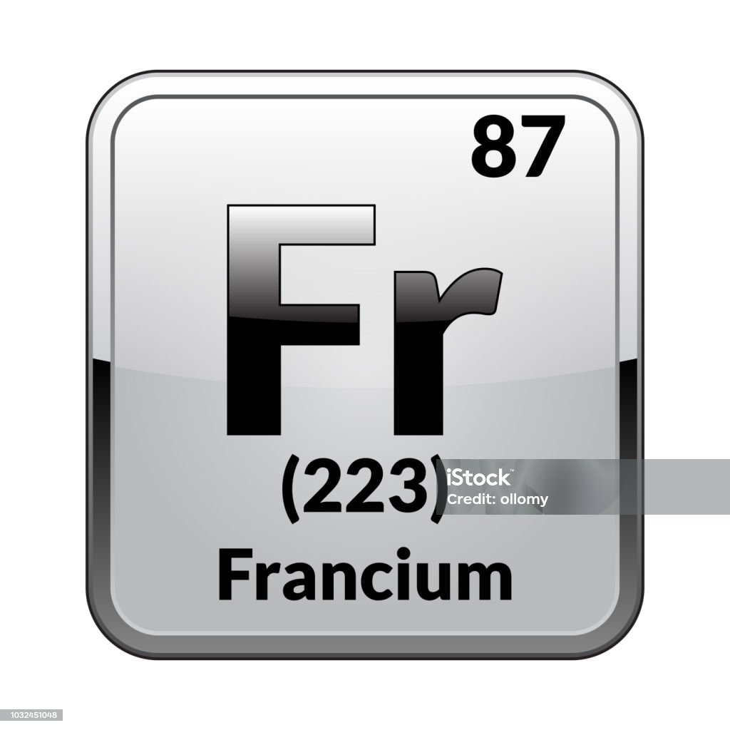 Frances Element The Periodic Table Element Francium Vector Illustration Stock ...