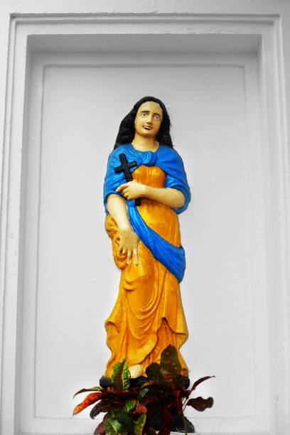 istock Woman Statue in church, Goa 1032454598
