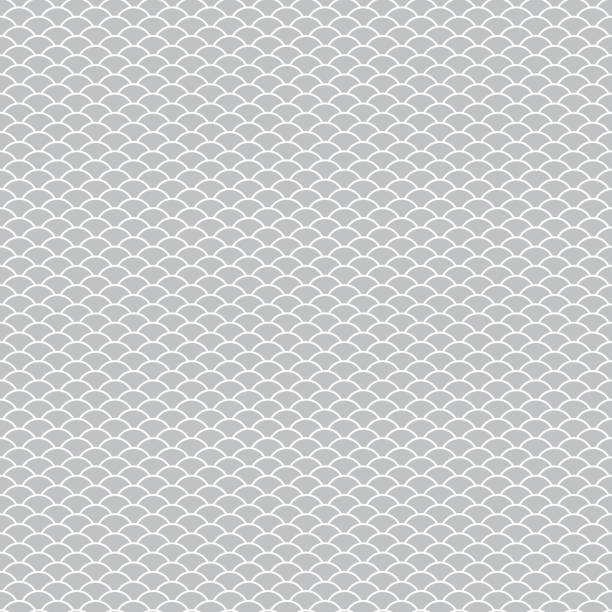 seamless pattern abstract scales simple background with circle pattern white gray. Can be used for fabrics, wallpapers, websites. Vector seamless pattern abstract scales simple background with circle pattern white gray. Can be used for fabrics, wallpapers, websites. Vector illustration scallop stock illustrations