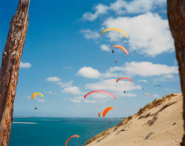 Paragliding at The Great Dune of Pyla (Dune du Pilat)