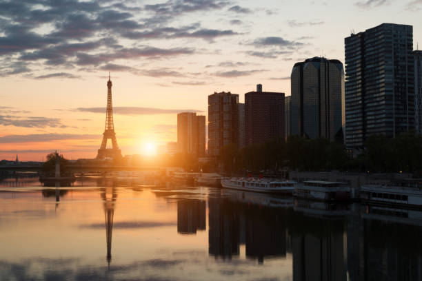 istock Paris skyline with Eiffel tower and Seine river in Paris, France. 1032472028