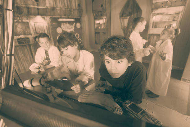 istock Children playing in bunker questroom 1032472662