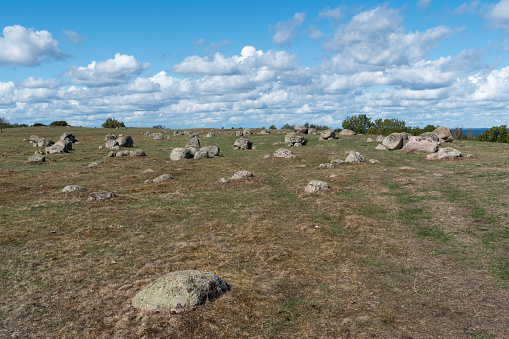 Vikings graveyard from early bronze age at the swedish island Oland