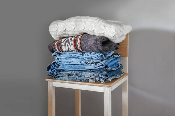 istock Warm clothes laid in a pile 1032476790
