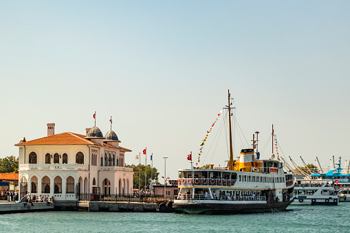 istanbul.turkey-august 22,2018.city lines ferry.symbol of transportation in istanbul