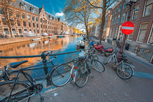 istock Traditional old buildings in Amsterdam 1032480540
