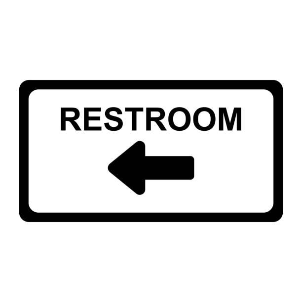 Restroom Map Key Sign Restroom Sign Arrow