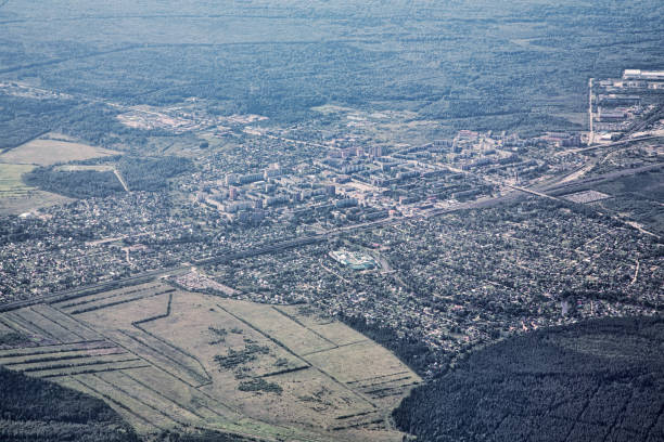 istock airview landscape with town and forest 1032508028