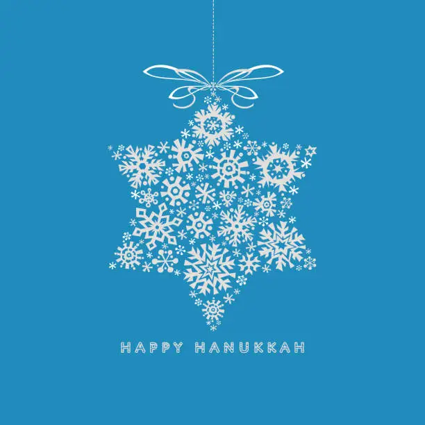 Vector illustration of Happy Hanukkah Greetings Card