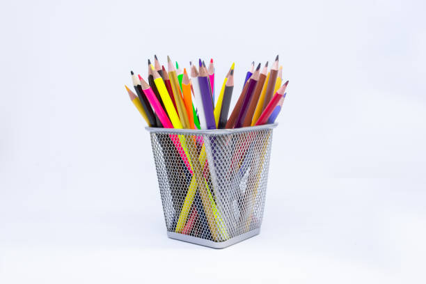 istock School supplies, colored pencil isolated on white background 1032525352