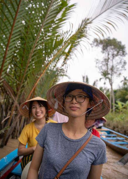 istock Having fun with Mekong River cruise 1032539314