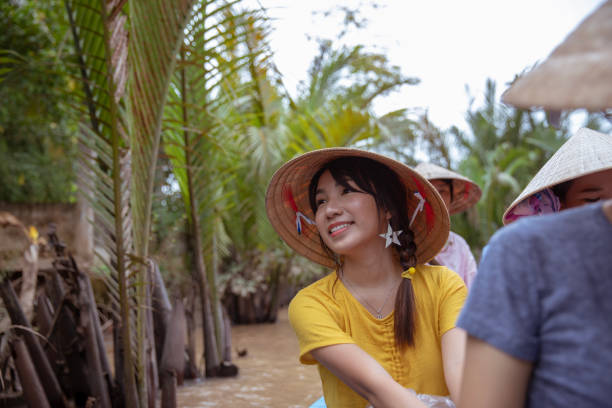 istock Having fun with Mekong River cruise 1032539324