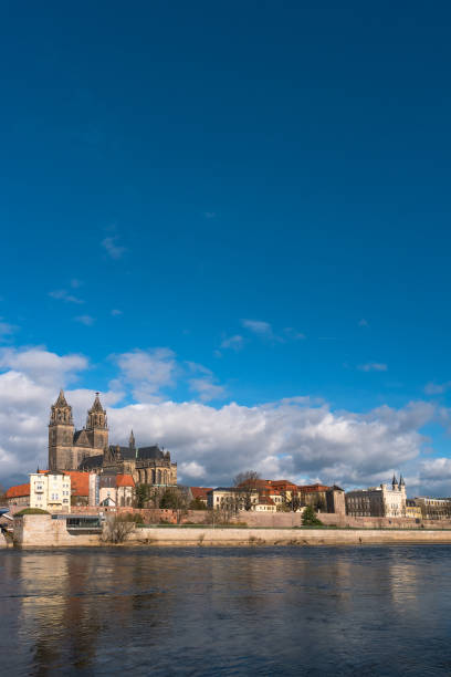 istock View of Magdeburg Cathedral and Elbe river from another side, Magdeburg, Germany 1032549288