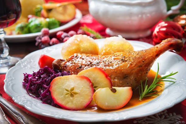 istock Crusty christmas duck leg 1032553180