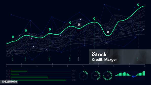 Threads Data Graphics Digital Business Analytics Concept Data Threads Graphic Visualization ...