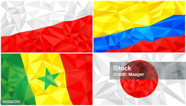 Cal Poly Triangular Flag Low Poly Flag Abstract Polygonal Triangular Background Set 8 Stock ...