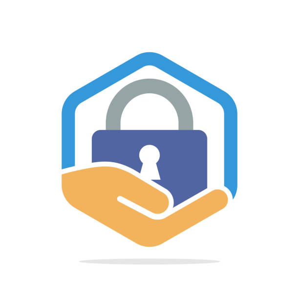 ikona ilustracji wektorowej z koncepcją tajnej ochrony zabezpieczeń - secrecy lock locking safe stock illustrations