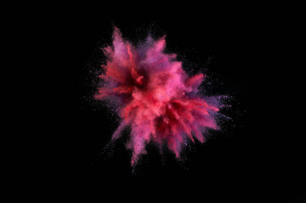 istock Colored powder explosion. Abstract closeup dust on backdrop. Colorful explode. Paint holi 1032581166
