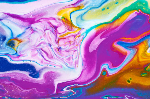 istock Fluid Art. Abstract colorful background, wallpaper. Mixing  paints. Modern art. Marble texture 1032581488