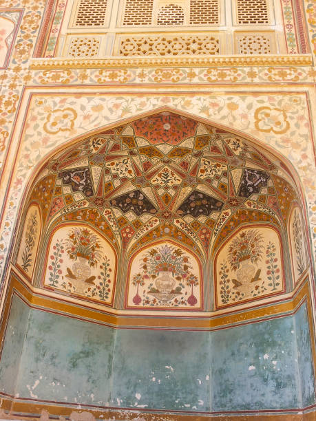 istock Wall Paintings - Amber Fort, Rajasthan, India 1032585878