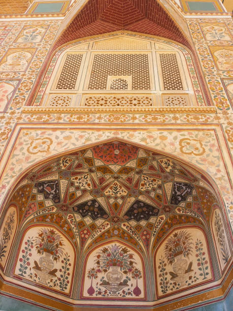 istock Wall Paintings - Amber Fort, Rajasthan, India 1032586094