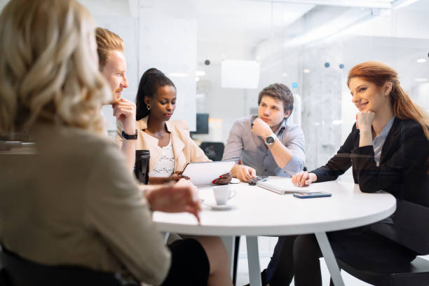 istock Business people meeting at  round table 1032595994