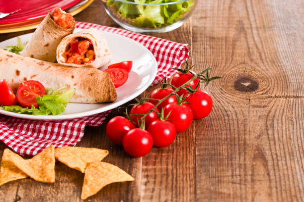 istock Tortilla wraps with chicken and vegetable. 1032600174