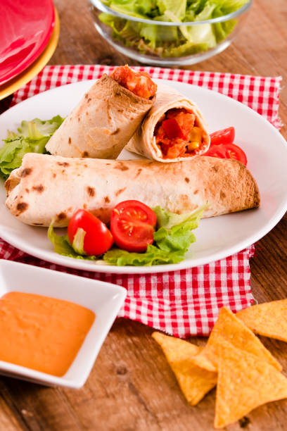 istock Tortilla wraps with chicken and vegetable. 1032605698
