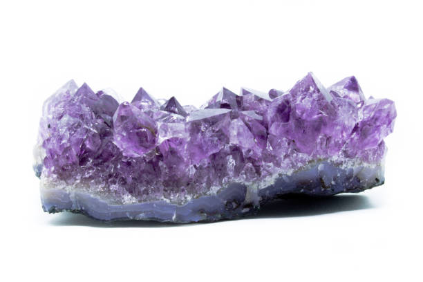 istock Natural Druse of amethyst on a white background 1032607434