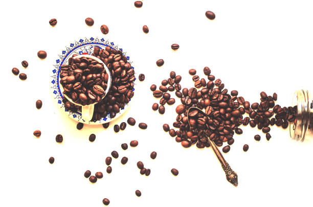 Roasted coffee beans at an old coffee shop in Kurashiki, Japan