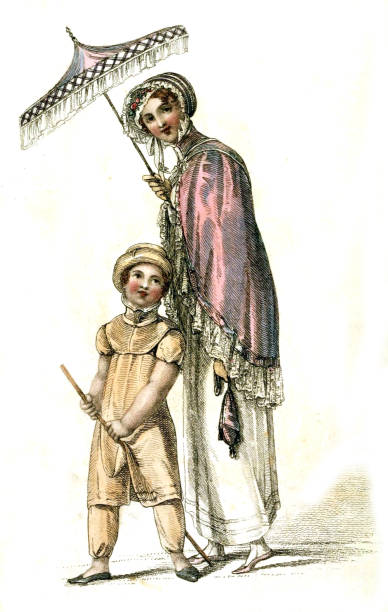 женщина с ребенком - wolk stock illustrations