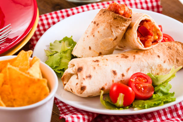 istock Tortilla wraps with chicken and vegetable. 1032621896