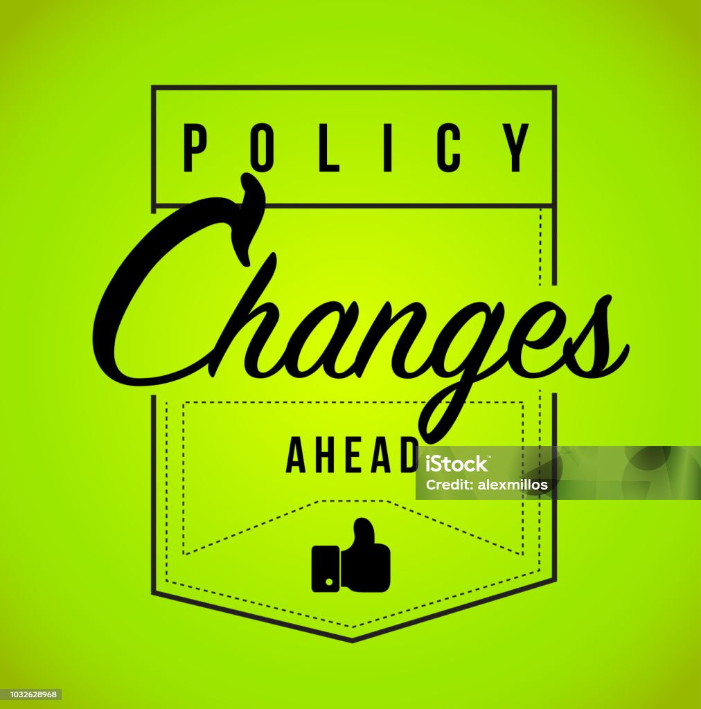 Policy Changes Sticker Policy Changes Ahead Modern Stamp Message Stock Illustration - Download ...