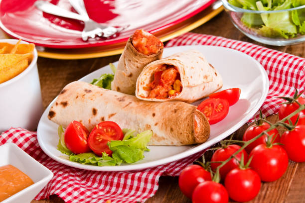 istock Tortilla wraps with chicken and vegetable. 1032636618