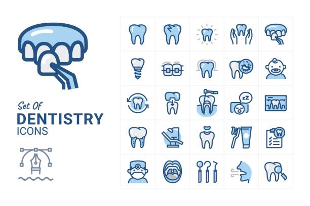 歯科 - dental hygiene prosthetic equipment dentist office dental equipment点のイラスト素材／クリップアート素材／マンガ素材／アイコン素材