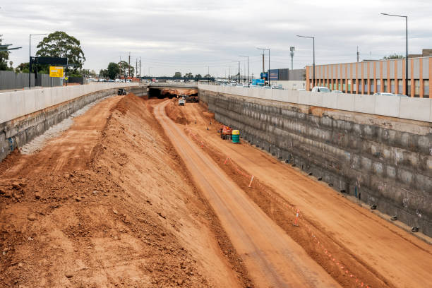 modernizacja autostrady south road w adelajdzie, australia południowa - urban growth audio zdjęcia i obrazy z banku zdjęć