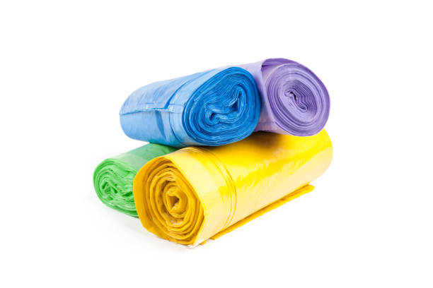 istock roll of plastic garbage bags isolated on white background 1032655318