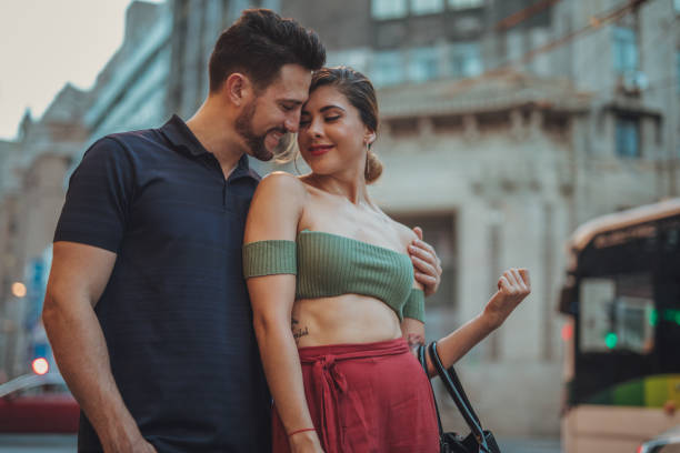 istock Cute couple in city 1032659018