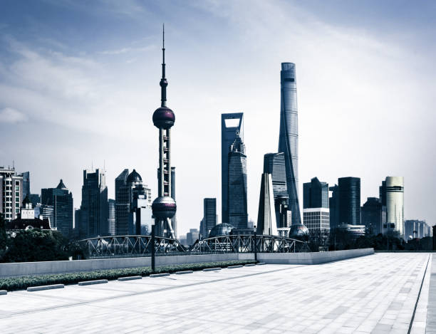 istock Shanghai skyline in sunny day, China 1032659518