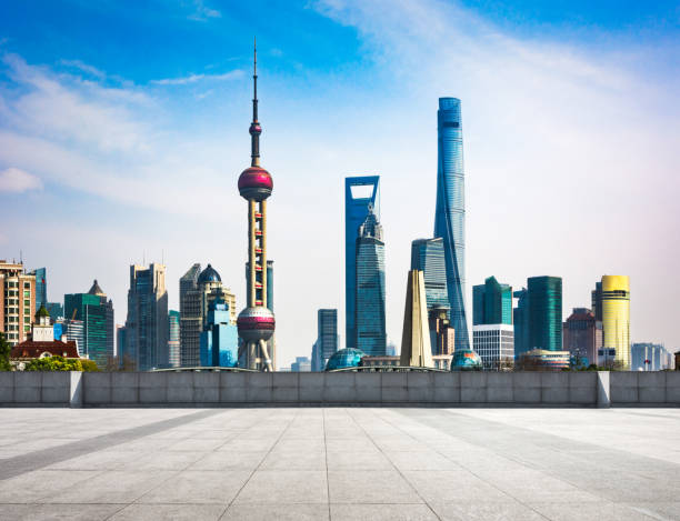 istock Shanghai skyline in sunny day, China 1032659526