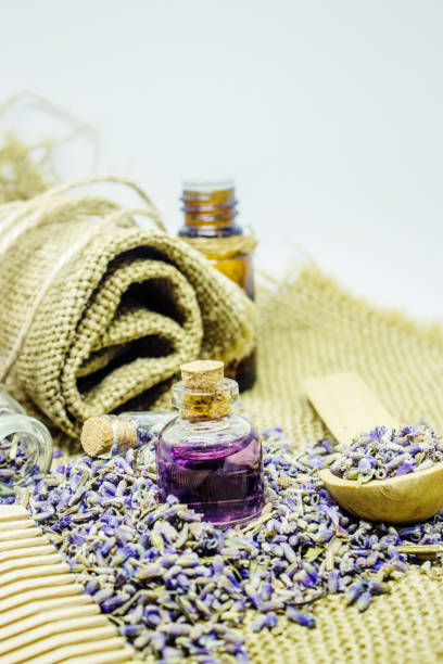 istock Essential oil of lavender. Selective focus. nature bio flowers. 1032660982