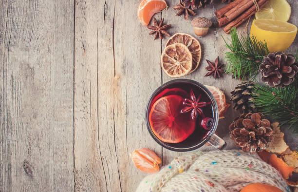 istock Mulled wine. Selective focus. christmas drink and food. 1032673596